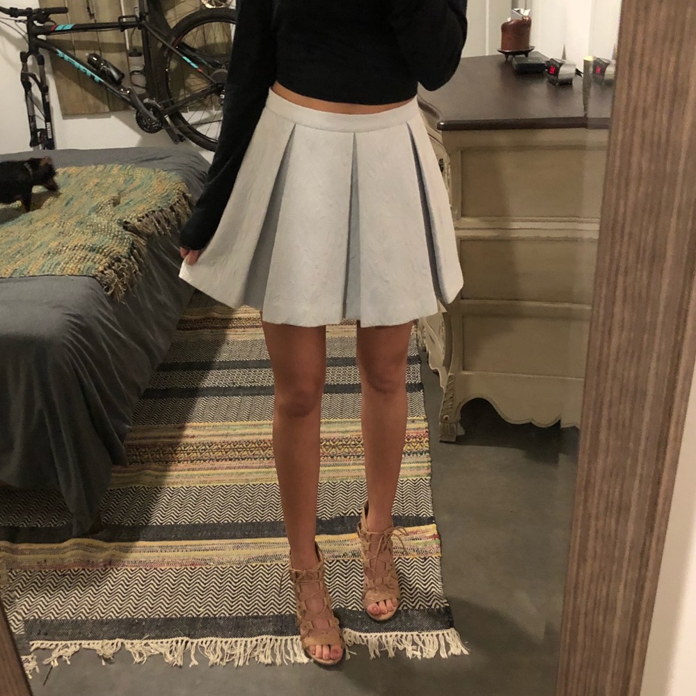 Flirty Light Blue Mini Skirt